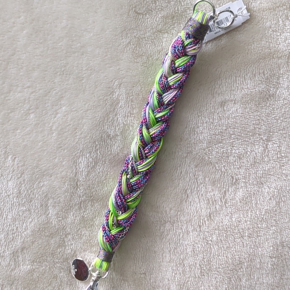 Kendra Scott Masie Silver Corded Braded Friendship Bracelet Lilac Mix Paracord - Picture 11 of 11